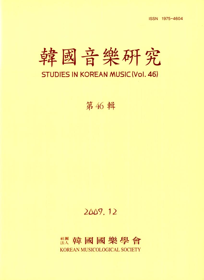 한국음악연구(韓國音樂硏究) 제46집 학술지 이미지